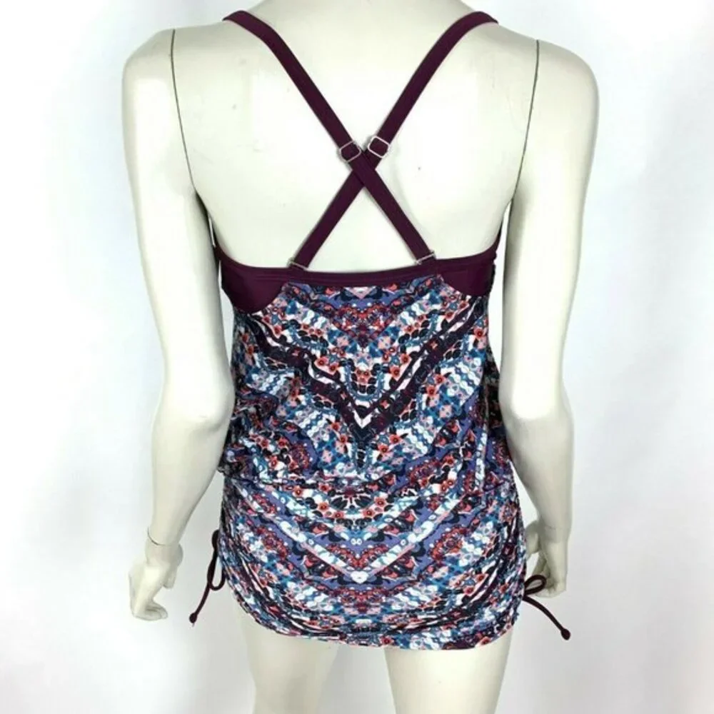 Athleta Marrakesh Side Scrunch Tankini Lycra‎ NWT